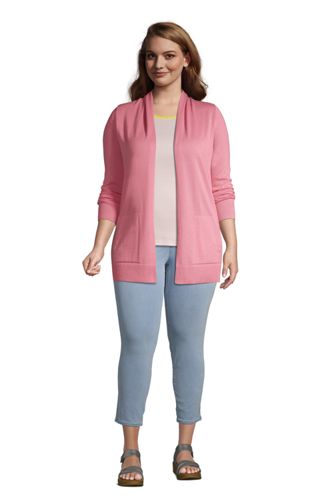 lands end plus size cardigans