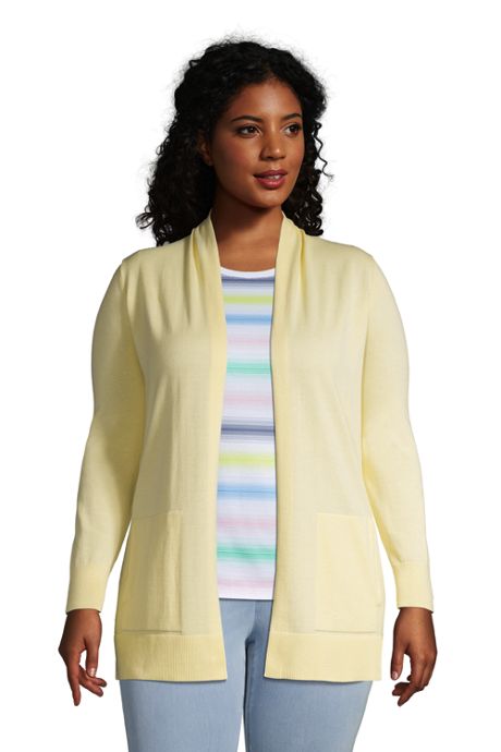 imod Mission Snazzy Women's Plus Size Cotton Modal Texture Stripe Open Cardigan Sweater, Plus  Size Cardigans, Plus Size Sweaters, Plus Size, Featured Shops