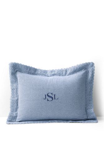 Oxford Scallop Embroidered Shams Lands End
