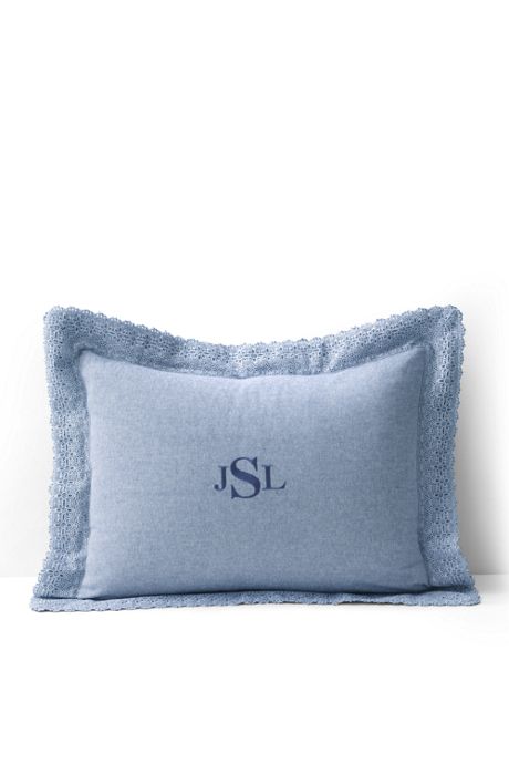 Oxford Scallop Embroidered Shams Pillow Shams Pillows Bed Home