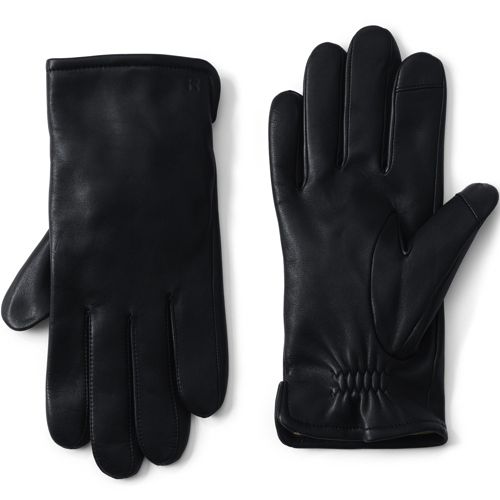 Duke Leather Glove in Nero da Uomo