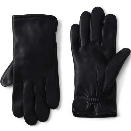Men's Cashmere-lined Touchscreen Leather Gloves