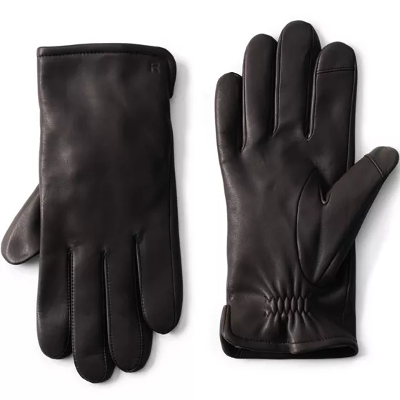Men's Cashmere Lined EZ Touch Leather Gloves - primary