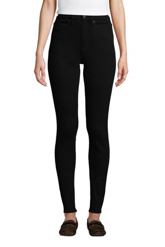 women's high rise black jeans