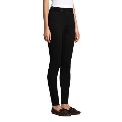 Women's Slimming Jeans, High Waisted Skinny Leg, Black | Lands' End