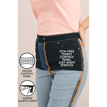 Schwarze Shaping Jeans, Skinny Fit High Waist für Damen in Petite-Größe image number 4