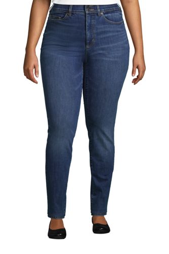 Plus Size Blue Distressed AVA Lift and Shape Skinny Jeans