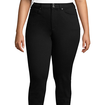Schwarze Shaping Jeans, Skinny Fit High Waist für Damen in Plus-Größe image number 6