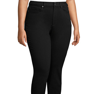 Schwarze Shaping Jeans, Skinny Fit High Waist für Damen in Plus-Größe image number 8