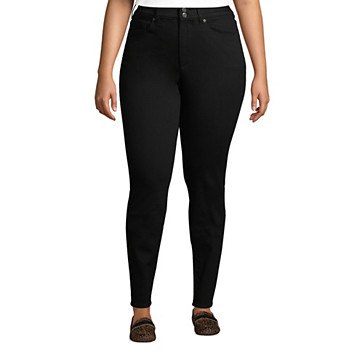Schwarze Shaping Jeans, Skinny Fit High Waist für Damen in Plus-Größe image number 0