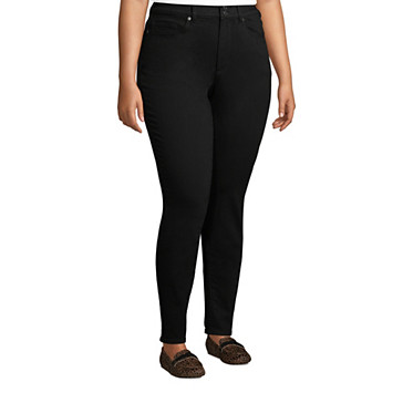 Schwarze Shaping Jeans, Skinny Fit High Waist für Damen in Plus-Größe image number 2