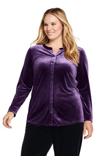 plus size velvet tunic