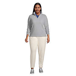 Women's Plus Size Thermacheck 100 Fleece Quarter Zip Pullover Top, alternative image
