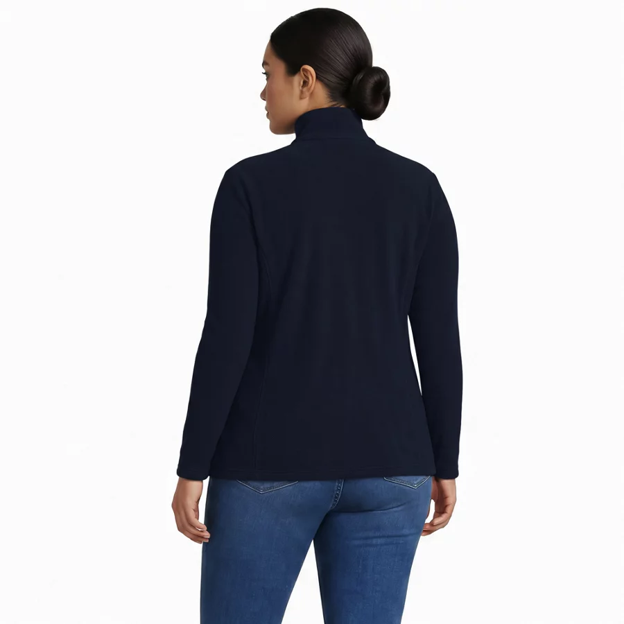 School Uniform Women's Thermacheck 100 Fleece Quarter Zip Pullover Top view 1