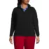 School Uniform Women's Plus Size Thermacheck 100 Fleece Quarter Zip Pullover Top, Front
