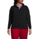 School Uniform Women's Plus Size Thermacheck 100 Fleece Quarter Zip Pullover Top, Front