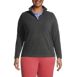 School Uniform Women's Plus Size Thermacheck 100 Fleece Quarter Zip Pullover Top, Front