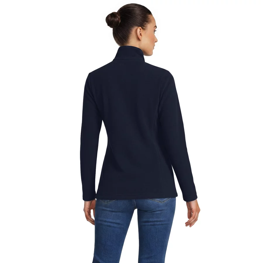 School Uniform Women's Thermacheck 100 Fleece Quarter Zip Pullover Top view 3