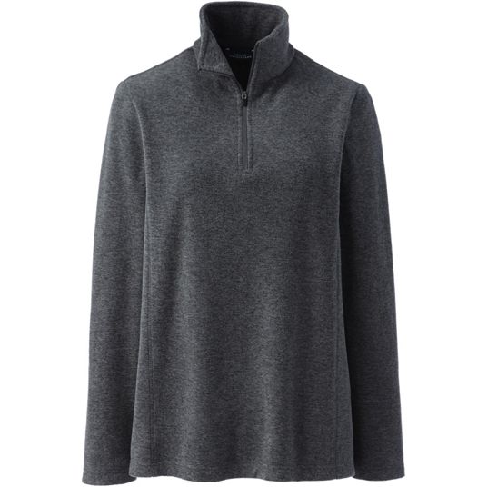 lands end long sleeve fleece quarter zip dress LANDS' END Women's Long Sleeve Fleece Quarter Zip Dress Size: Small tall  NEW