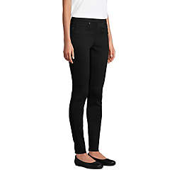 Women's Elastic Waist High Rise Pull On Skinny Legging Jeans - Black, alternative image