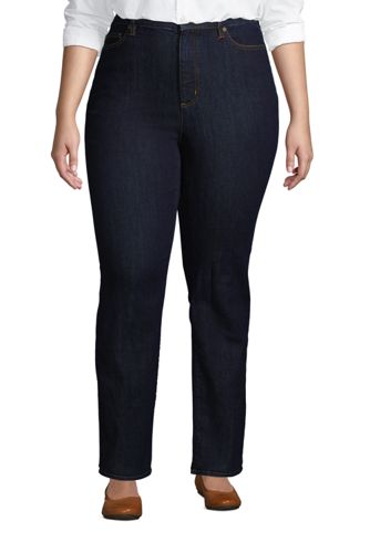 plus size straight leg stretch jeans