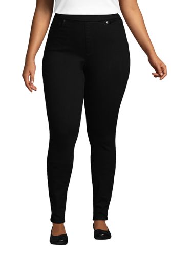 black pull on jeans plus size