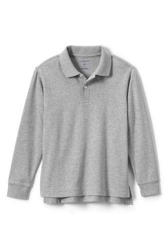School Uniform Long Sleeve Interlock Polo from Lands' End