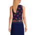 Women's D-Cup High Neck UPF 50 Sun Protection Modest Tankini Swimsuit Top, Back