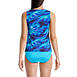 Women's Petite Chlorine Resistant High Neck UPF 50 Modest Tankini Swimsuit Top, Back