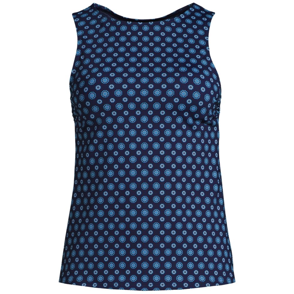 Women's Lands' End High Neck Tummy Control Tankini Top