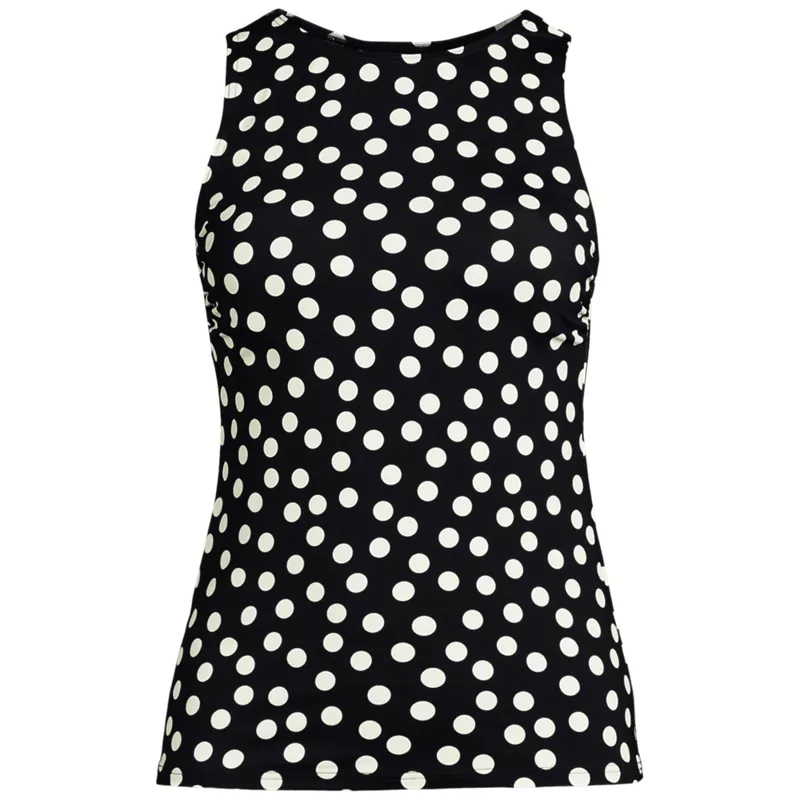 Women's High Neck UPF 50 Sun Protection Modest Tankini Swimsuit Top , Front