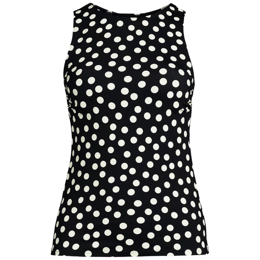 Women's High Neck UPF 50 Sun Protection Modest Tankini Swimsuit Top view 1