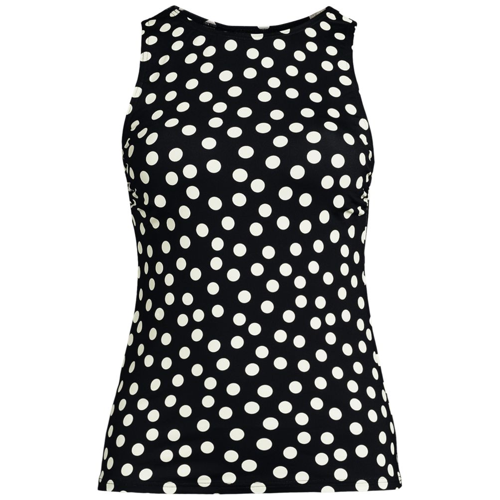 dress tankini black high neck Women's Plus Size Bathing Suits Two Piece Tankini High Neck Swimsuits-Black 20W / black11 main image 1