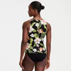 Women's Chlorine Resistant High Neck UPF 50 Modest Tankini Swimsuit Top