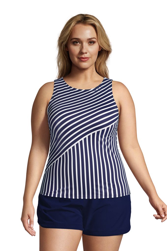 Lands' EndWomen's Plus Size DDD-Cup Chlorine Resistant High Neck UPF 50 ...