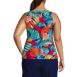 Women's Plus Size Chlorine Resistant High Neck UPF 50 Modest Tankini Swimsuit Top, Back