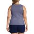 Women's Plus Size Mastectomy High Neck UPF 50 Modest Tankini Swimsuit Top, Back