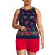 Women's Plus Size Chlorine Resistant High Neck UPF 50 Sun Protection Modest Tankini Swimsuit Top , Front