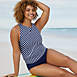 Women's Plus Size Chlorine Resistant High Neck UPF 50 Sun Protection Modest Tankini Swimsuit Top , alternative image