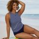 Women's Plus Size Chlorine Resistant High Neck UPF 50 Modest Tankini Swimsuit Top, alternative image