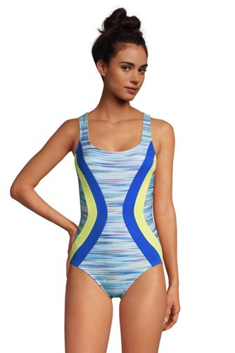 Women's Chlorine Resistant Scoop Neck Athletic Swimsuit