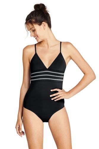 lace up back one piece swimsuit