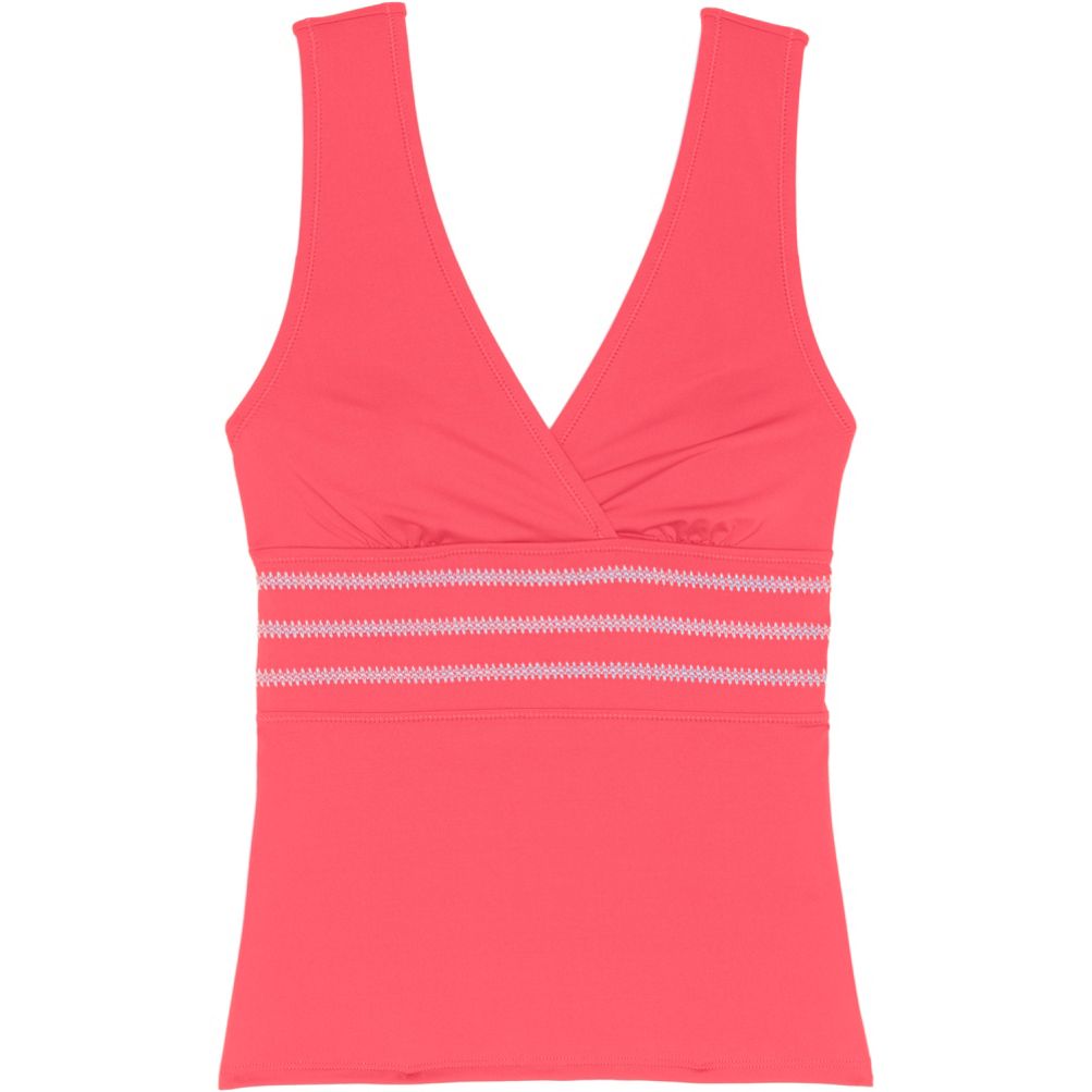 トップス 48000 Women's D-Cup Embroidered V-neck Tankini Top Swimsuit