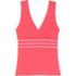 Women's D-Cup Embroidered V-neck Tankini Top Swimsuit, Front