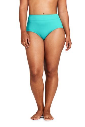 turquoise high waisted bikini bottoms