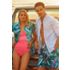 Women's D-Cup Embroidered V-neck Tankini Top Swimsuit, alternative image
