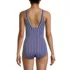 Women's Scoop Neck Tugless Sporty One Piece Swimsuit, Back