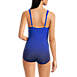 Women's SlenderSuit V-Neck Tummy Control Chlorine Resistant Skirted One Piece Swimsuit, Back
