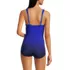 Women's Long SlenderSuit Tummy Control Chlorine Resistant Skirted One Piece Swimsuit, Back