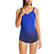 Women's SlenderSuit V-Neck Tummy Control Chlorine Resistant Skirted One Piece Swimsuit, Front